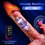 Thrusting Vibrator Dildo, 8.7" Heating Lifelike Suction Cup Dildo, Soft Realistic Dildo Licking Dildos Toys For Women Men With 7X8 Modes, Remote Control Adult Sex Toys Toy G-Spot Stimulation