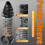 Penis Sleeve Penis Ring Male Sex Toy, Reusable Penis Pump Cock Sleeve With Multi-Stage Design Stimulation Spiral, Penis Enlarger Extender 2.4 Inch, Super Soft Penis Rings For Mens Couples Sex Toys