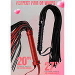 Red Adult Whip And Black Bdsm Whip Set For Spanking Sex, Floggers Adult Play For Bedroom, Spanking Paddle Sex Toy Bondage Bdsm Kit