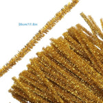 Golden Pipe Cleaners Craft, 100 Pieces