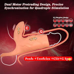 Vibrating Penis Sleeve Cock Ring With Clitoral Stimulator, Penis Ring Vibrator Extender For G Spot Stimulation, Couples Adult Sex Toys For Men Women, Girth Sleeve Male Couple Sex Toy