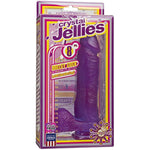 Doc Johnson Crystal Jellies - 8" Realistic Cock With Balls - Strong Suction Cup Base - 8.2 In Long & 2.0 In. Wide - Dildo, Purple