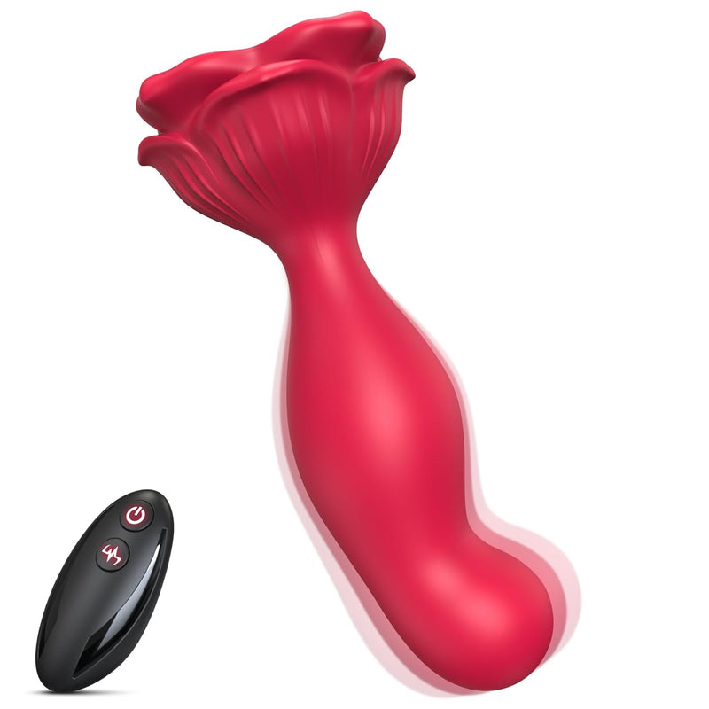 Anal Sex Toy, Rose Anal Plug Vibrator For Women And Men, Vibrating Butt Plug With Remote Control, Adult Toys Anal Vibrators Prostate Massager, Best Gift For Partner