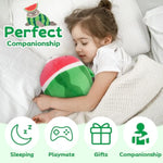 Weighted Stuffed Animals - 9 Inch Weighted Watermelon Seal Plush,Cute Seal Stuffed Animal Small Plush Pillow,Soft Kawaii Weighteds Plushie Watermelon Seals Toy Gifts For Kids Boys Girls