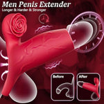 Penis Sleeve Sex Toys For Men - App Vibrating Cock Ring Sleeve With Rose Clitoral Stimulator & 10 Vibrations, Penis Ring Vibrator For Erection Sex, Male Couple Sex Toys With G Spot Clitoris Vibrator