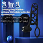 Vibrating Penis Sleeve Cock Ring, Couples Adult Sex Toys For Men Women, Penis Vibrator With App Control 10 Modes, Delay Ejaculation Erection Enhancement, Male Chastity Device Cock Cage For Sex Toy
