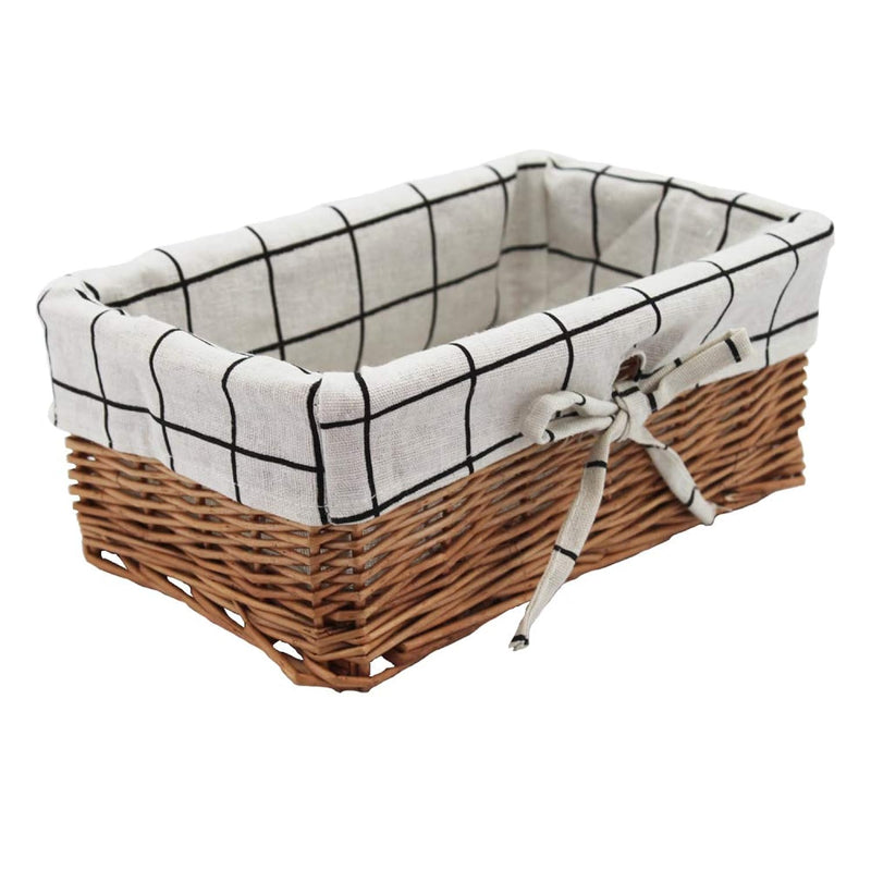 Wicker Storage Basket, Rectangular Storage Basket,Natural And Decorative, Arts A