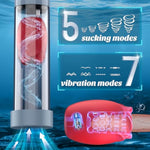 Penis Pump Sex Toys For Men - Male Masturbator Vibrating Rose Sex Toys Pocket Pussies, Penis Pumps Enlarger, Male Rose Toy Pocket Pussy Dick Pussy Cock Pump, Penis Extension