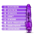 B Yours Vibe 4 - Soft Realistic 8 Inch Vibrating Dildo - Tunable Vibration Levels - Ipx7 Waterproof - Soft Nubby Clitoral Bump - Vibrator Sex Toy For Women Couples - Clear Purple
