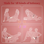 Strap On Harness for Strapless Dildo | 2 in 1 Adjustable Strapon Harness Adult Sex Toy for Women Couples Play | Leather Grip Strap-On & Solo Chair Pillow Harness with 2 Metal O-Rings Pegging Dildos