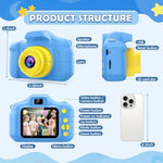 Kids Camera Toys Christmas Birthday Gifts For Boys And Girls Kids Toys 3 4 5 6 7 8 9 Year Old Hd Digital Video Camera For Toddler With 32Gb Sd Card (Blue)