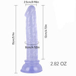 Mini Thin 4.72 Inches Realistic Dildo With Strong Suction Cup For Beginners, Anal Dildos Lifelike Fake Penis For Women/Men/Gay, Adult Sex Toys For G Spot Stimulator Anal Plug Training Sets (Blue)