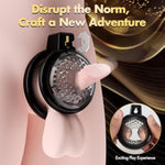 Male Chastity Cage - Soft Lightweight Penis Cage With 6 Sizes Rings, Comfortable Bondage Chastity Device For Men,Perfect For Long-Term Wear, Erection Control & Bondage Play (Black)