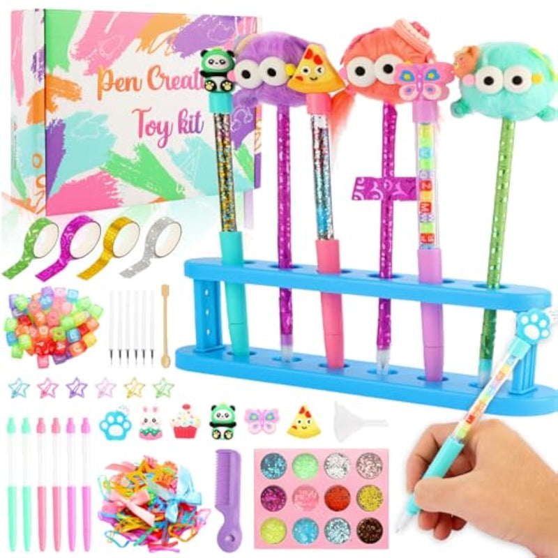 DIY Pen Making Kit for Kids, Makes 12 Plush & Floating Pens