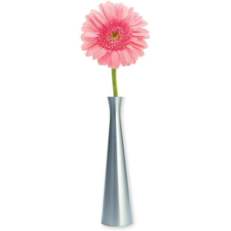 Tablecraft 268 Metal Flower Vase, 8-Inch, Silver