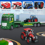 Toddler Boy Truck Toys, 25" Large Farm Vehicles Truck Toy With Tractors,3 In 1 Farm Boy Vehicle, Christmas Birthday Gifts For Kids 3 4 5 6 Years Old