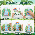 24 Sets Rainforest Christian Craft Kit with Jungle Stickers & Hanging Sign Cards