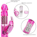 Waterproof Jack Rabbit – Rabbit Vibrator With Rotating Shaft – Vibe Sex Toys For Couples – Adult Clitoral & G Spot Massager – Pink