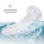 5.3 Inches Realistic Dildo, Sex Toys For G Spot Stimulator & Anal Dildos Lifelike Fake Penis For Women/Men/Gay (Clear)