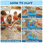 Marble Balance Game, Wobble Marble Stacking Game For Kids 6+, Family Games For Kids And Adults With Built-In Storage, Marbles Board Game For 1-4 Players, Fun Birthday Party Games Toys