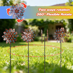 Outdoor Metal Wind Spinner for Yard Decor, 62" Swivel Wind Sculpture for Patio Lawn