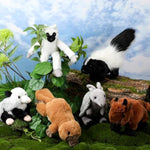 6 Pcs Safari Stuffed Animals Bulk 10 Inch Wild Plush Toys Set Armadillo Skunk Bison Lemur Opossum Realistic Stuffed Animals For Christmas Birthday Gifts Classroom Student Prizes