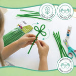 Emerald Green Chenille Stems 12 Inch 6mm 25 Piece Set for Crafts and Kids Projects