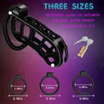 Male Chastity Cage,Large Chastity Device With 4 Sizes Rings For Men Penis Erection Control,Apply To Man Penis Exercise Bondage Gear & Accessories Lightweight Adult Sex Toy.Large Size