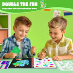 Dinosaur Foil Art & Scratch Art Book, 2-in-1 Mess-Free Craft Kit for Kids