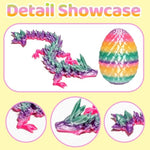 12Pcs 3D Printed Dragon Eggs With Dragons Inside, Mini Egg Set, Articulated Crystal Dragon Fidget Toys For Kids, Glow In The Dark Dragon Toys - Stuff Fun Gift For Kids Boys Girls