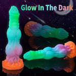 9.6" Animal Dildo Glow In The Dark Dildo Large Dragon Dildo, Soft Fantasy Dildo Silicone Horse Dildo With Strong Suction Cup, Huge Knot Dildo Thick Dog Dildo Big Anal Toys, Adult Toys For Women Men