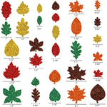 500 Pack Fall Leaf Stickers with Glitter and Foam for Kids Crafts