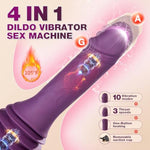 Sex Toys Dildo Vibrator Machines - 12.85 Inch Realistic Dildos With 10 Vibration & 3 Thrusting & Heating Modes, Adult Machine G Spot Clit Anal Toy With Removable Suction Cup For Women Men Couple