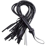 Leather Whip With Braided Handle Flogger Bdsm Spanking Paddle Sex Toy For Couples Play