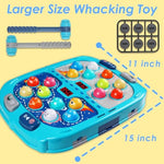 Toys For 3 4 5 6 Year Old Boys, Todder Toys, Gift For 3+ Year Old Boy, Whack Game Mole, Birthday Gift For Todders, Grandkids, 11X15In 2-Player Whack Toy With 5 Modes, 9 Speeds, 54 Levels, Light&Sounds