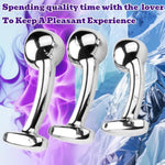 Advanced Prostate Massager and G-Spot Stimulator for Men and Women - Stainless Steel T-Bar Anal Plug