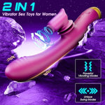 G Spot Vibrator Dildo Adult Sex Toys For Women, 2 In 1 Brush Vibrators Dildo With 3 Swing Modes And 8 Vibration Modes, Portable Womens Sex Toys, Waterproof Adult Toys For Nipple, Clit, Anal, G-Spot