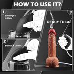 Ejaculating Toy Realistic Squirting Dildo, 8.46" Real Skin Dildo Lifelike Ejaculating Dildos With Strong Suction Cup, Soft Dildos With Curved Shaft And Balls, Adult Sex Toys For Women Men