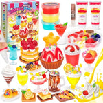 Making Miniature Food Toys Set, Mini Desserts Drinks Maker Craft Kit, Diy Simulated Strawberry Cake Pretend Play Food Set For Kids Teens Adults Ages 8 9 10+, Christmas Birthday Party Gift