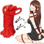 Bdsm Bed Restraints Kits Sex Bondage Sets Sex Toys Play For Couples With Handcuffs Ankle Cuff Collar Leash Ball Gag Solid Leather Cross Strap Feather (Red)