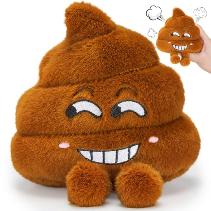Farting Poop Plush Toy – Funny Poop Toy With 30 Hilarious Fart Sounds, Soft & Durable Gag Gift For Kids, Pets, And Pranks – Great Décor For Home, Office, Or Parties