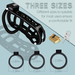 Male Chastity Cage, Lightweight Cock Cage Device, Large Chastity Device With 3 Sizes Rings, Penis Training And Abstinence Bdsm Sex Toys For Men?Xl?