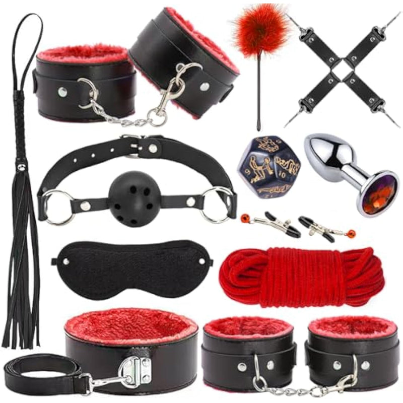 Bdsm Bondage Restraints For Adult Toys, 12 Pcs Bondage Gear And Accessories Sex Toys For Women And Couples