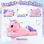 24" Big Unicorn Stuffed Animal, Giant Animal Plush Pillow Unicorn Body Hugging Pillow For Girls, Gift For Christmas Birthday Valentine'S Day