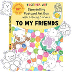 DIY Color Your Own Postcards for Kids with Storytelling Stickers, Ages 3-10+