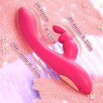 G Spot Vibrator Sex Toys - 2 In 1 Rabbit Vibrators Female Sex Toy For Clitoral G Spot Stimulator, Waterproof Nipple Clitoral Anal Dildo With 10 * 10 Powerful Vibrations, Sex Toys For Women Couples