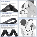 Bdsm Breast Sex Bondage Restraints - B To D Cup Boobs Leather Sexy Harness For Women Body, Bdsm Kit Chest Restraints Bra Binding Cuffs Kinky Sex Toy (Black L)