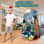 Toy Foam Blasters Shooting Practice Target Compatible With Nerf Toy Blasters - Zombie Shooting Target Game With Net - Ideal Shooting Games Toy Gift For Boys Girls Indoor Outdoor Activity