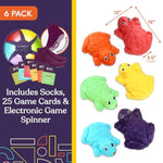 Stepping Stones For Kids - Set Of 6 Frog Balance Blocks - Indoor/Outdoor Play - Child Safe Rubber, Non-Slip Edging - Promotes Coordination, Balance, Strength, Game Included