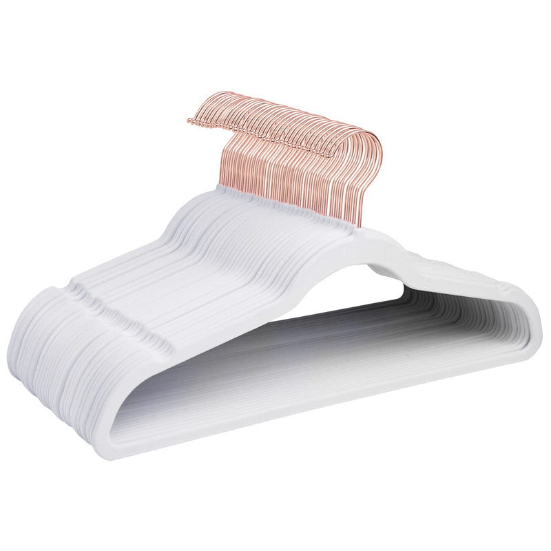 Ultra-Thin Velvet Hangers 36 Pack, Non-Slip Felt Hangers With 360 Swivel Rose Go